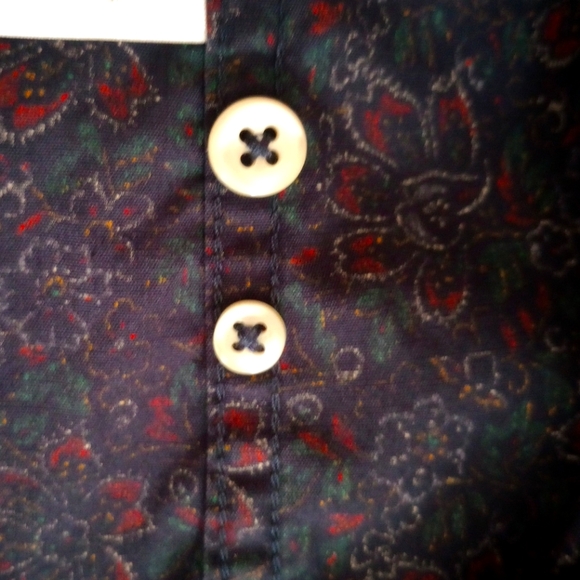 J. Crew Secret Wash Mens Classic Short Sleeve Organic Cotton Floral Shirt, XL - Picture 9 of 12